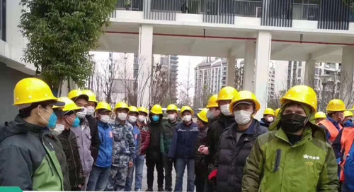 壹号平台官网星工会30多名勇士支援武汉雷神山建设