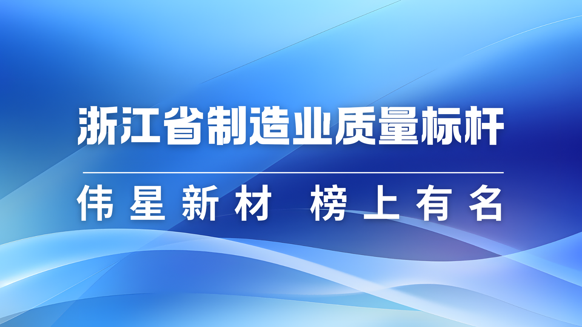 壹号平台官网新材获评2024年浙江省制造业质量标杆